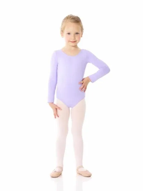 Mondor 40097 Long Sleeve Nylon Dance Leotard - Girls