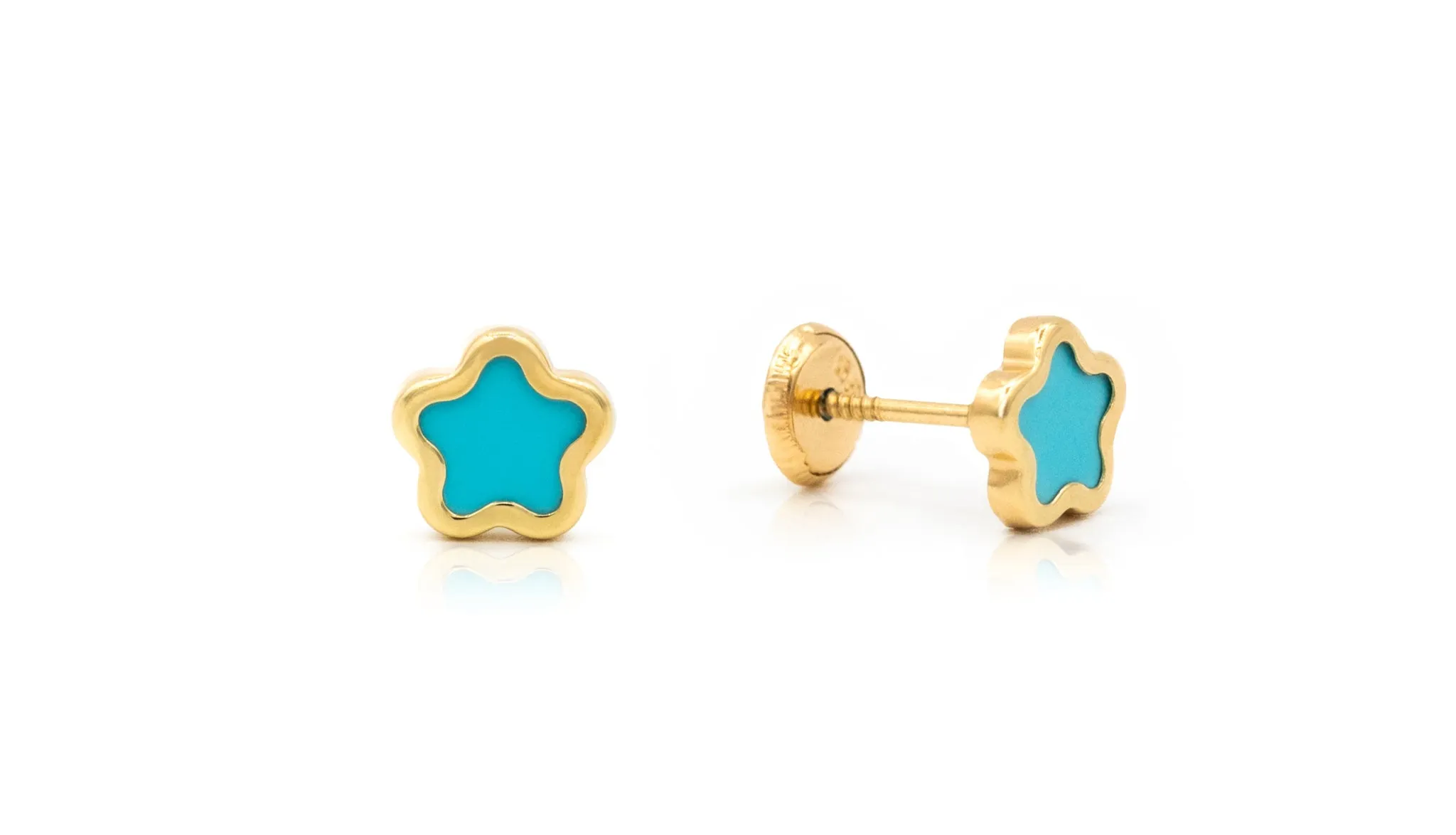Mother of Pearl Flower Earrings (7.0mm)