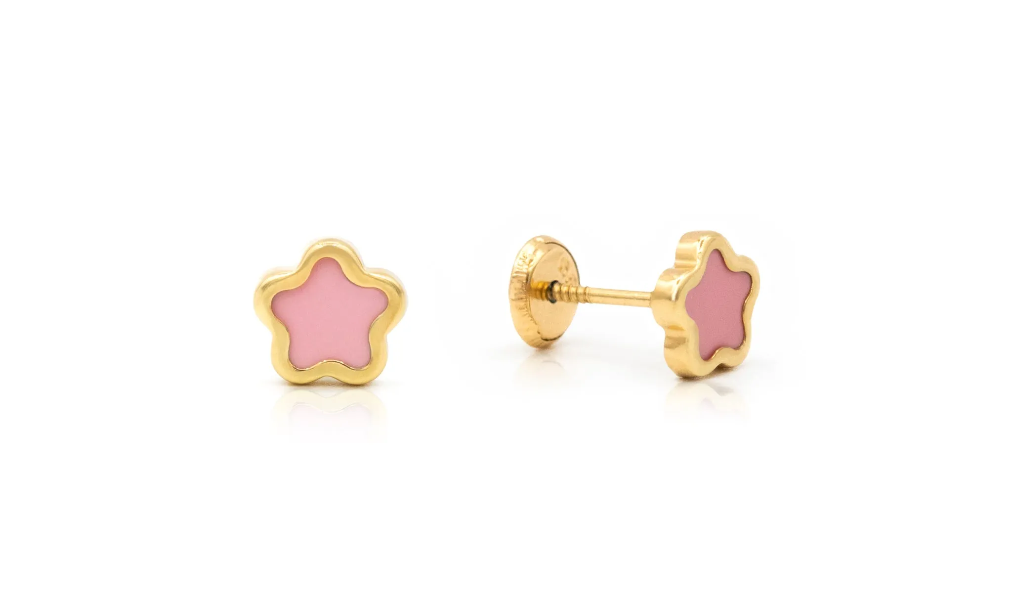 Mother of Pearl Flower Earrings (7.0mm)