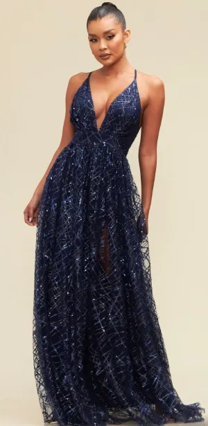 Navy Sparkle Maxi