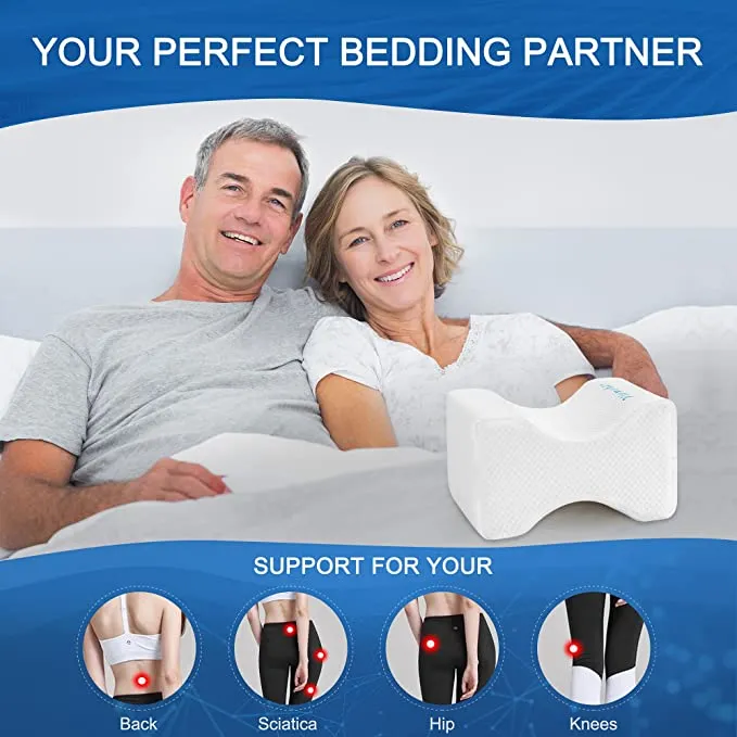 New in box! Viewstar Orthopedic Memory Foam Knee Pillow with Bamboo Washable Cover for Hip, Back, Pain Relief, for Pregnancy Support and Side Sleepers