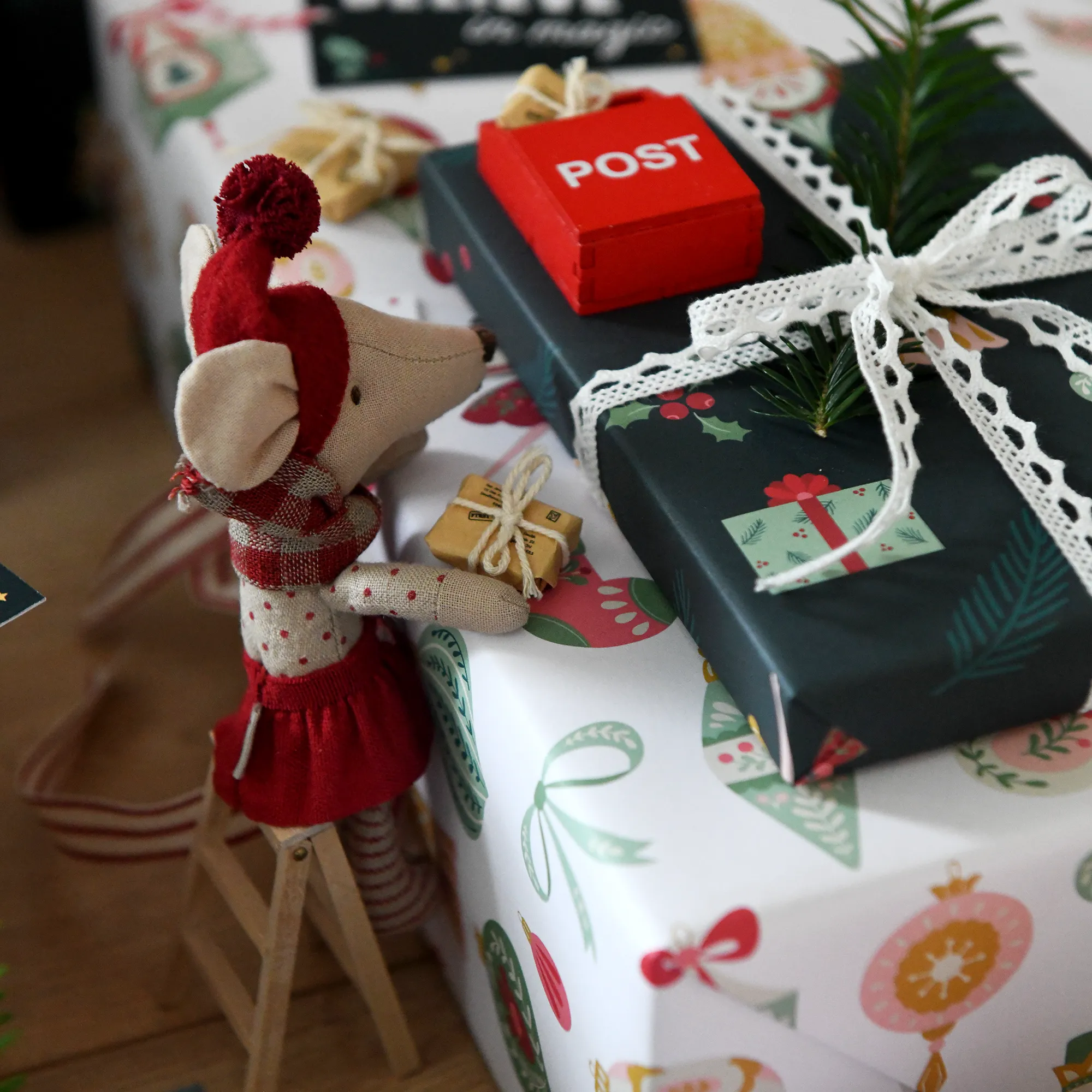 Nutcracker White Christmas Wrapping Paper Set