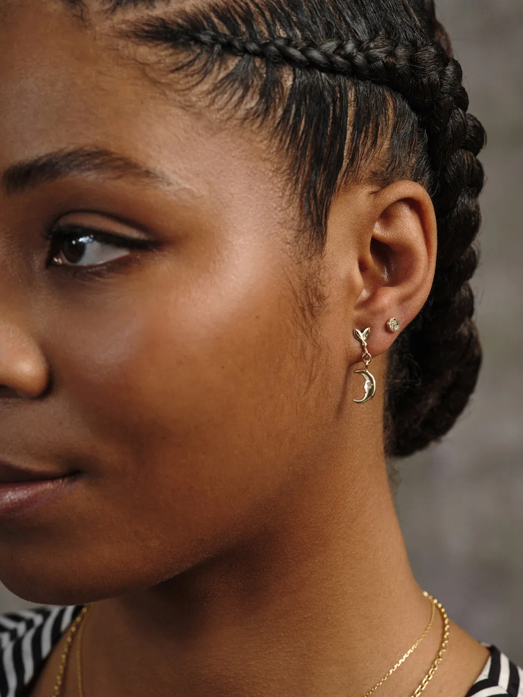 Olive and Moon Link Earrings