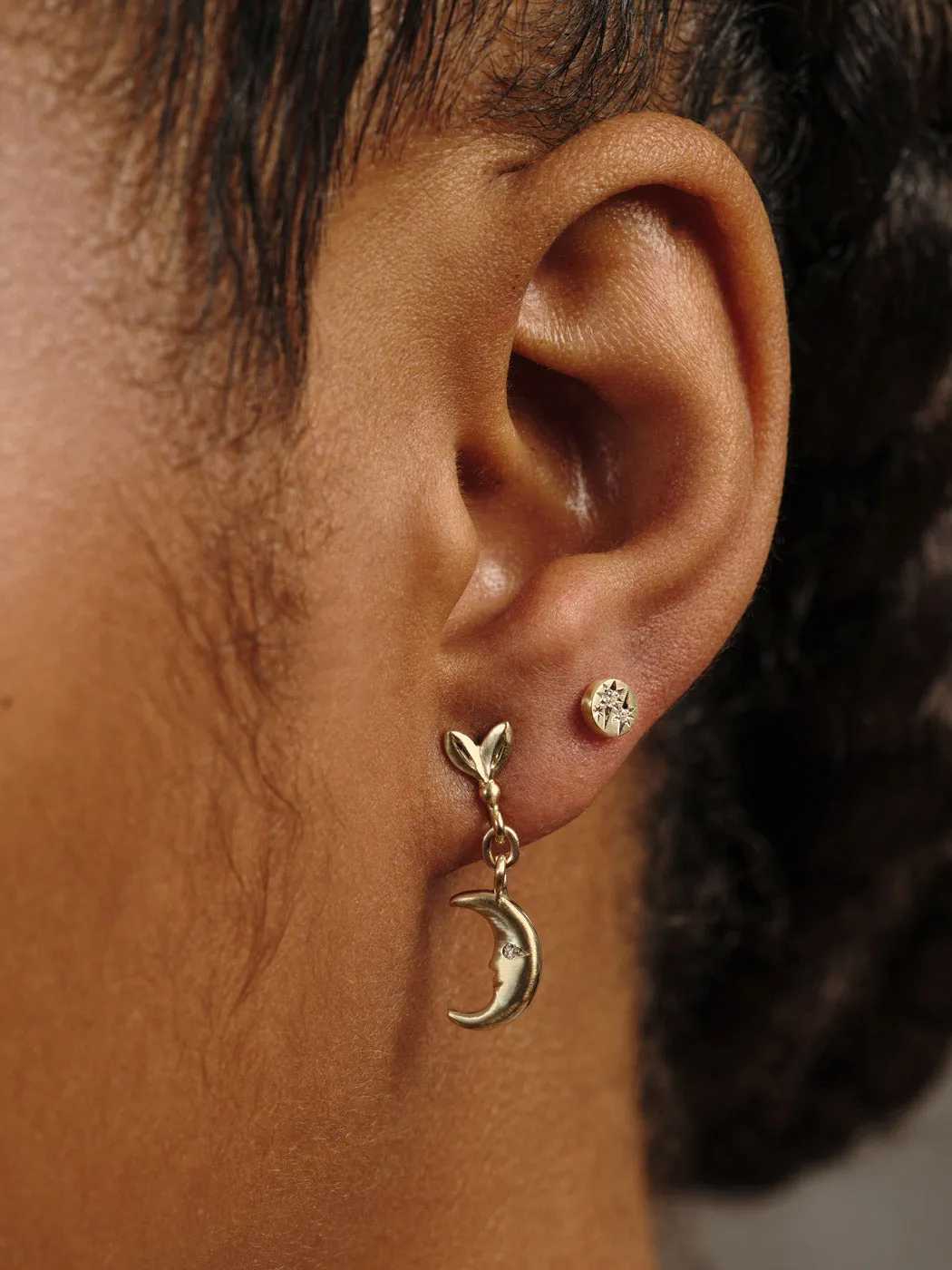 Olive and Moon Link Earrings