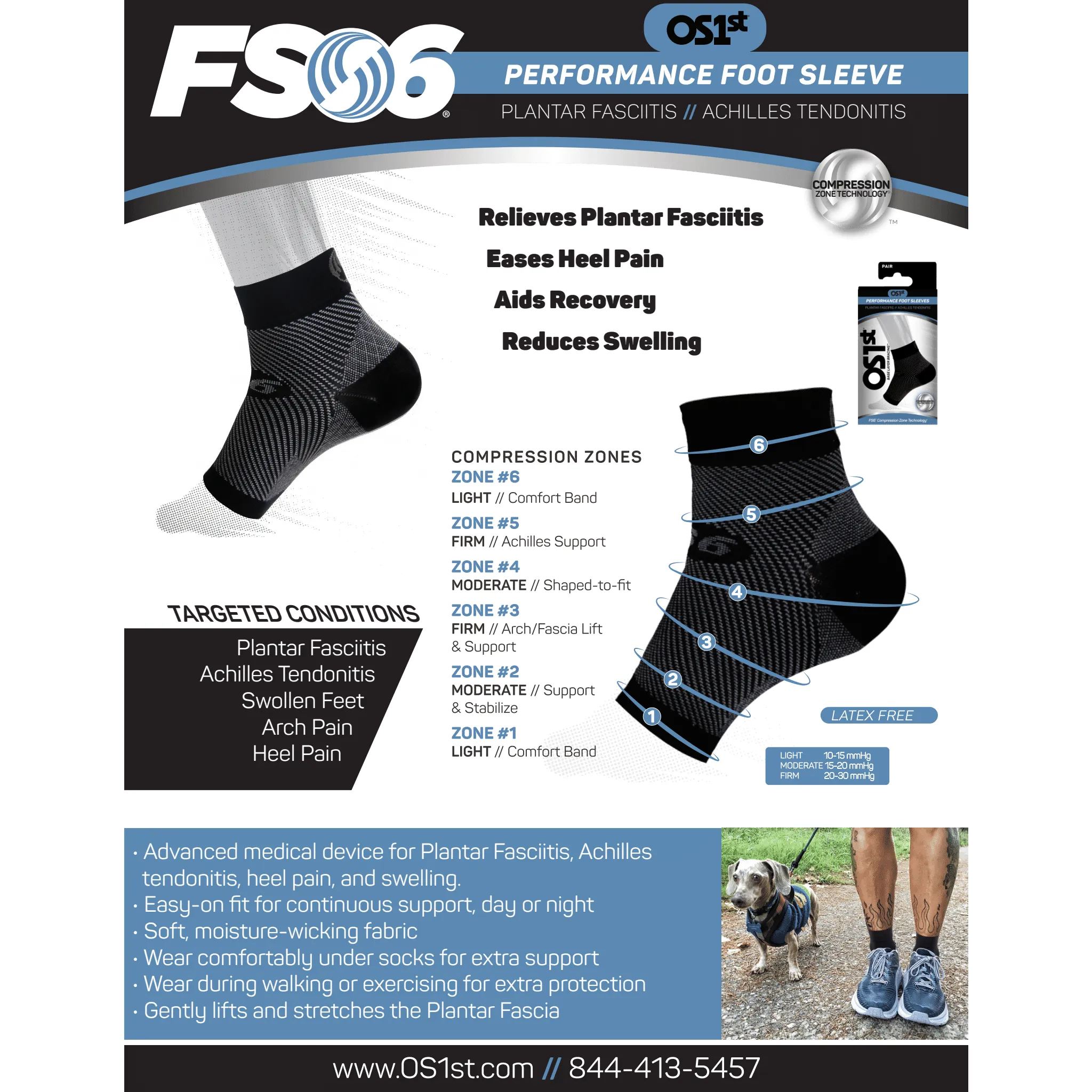 OS1st Plantar Fasciitis Performance Foot Sleeves