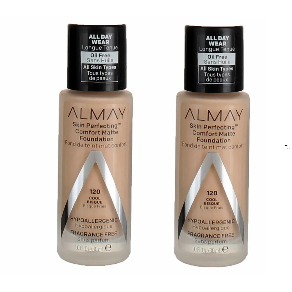 Pack of Almay Skin Perfecting Comfort Matte Foundation, Cool Bisque 120