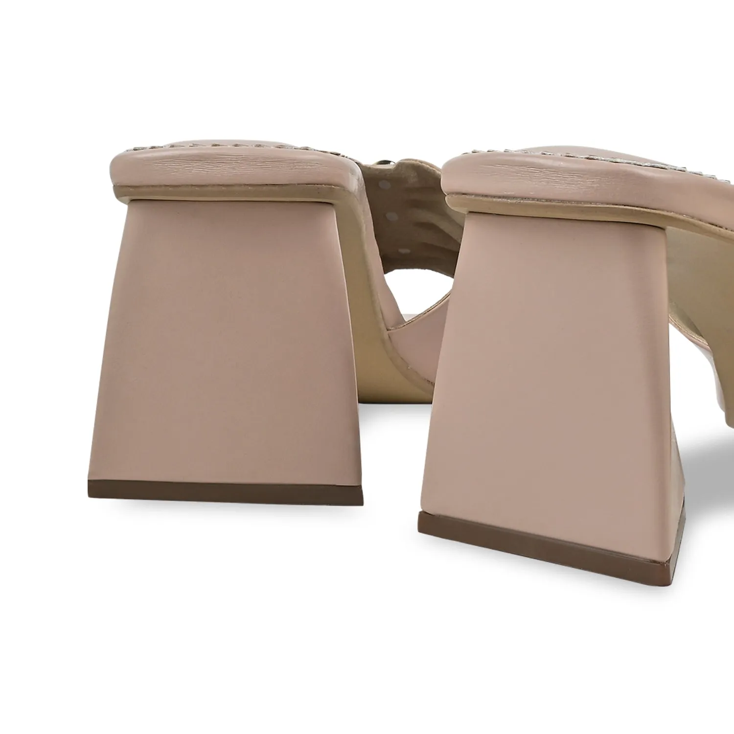 Peach Ruched heels