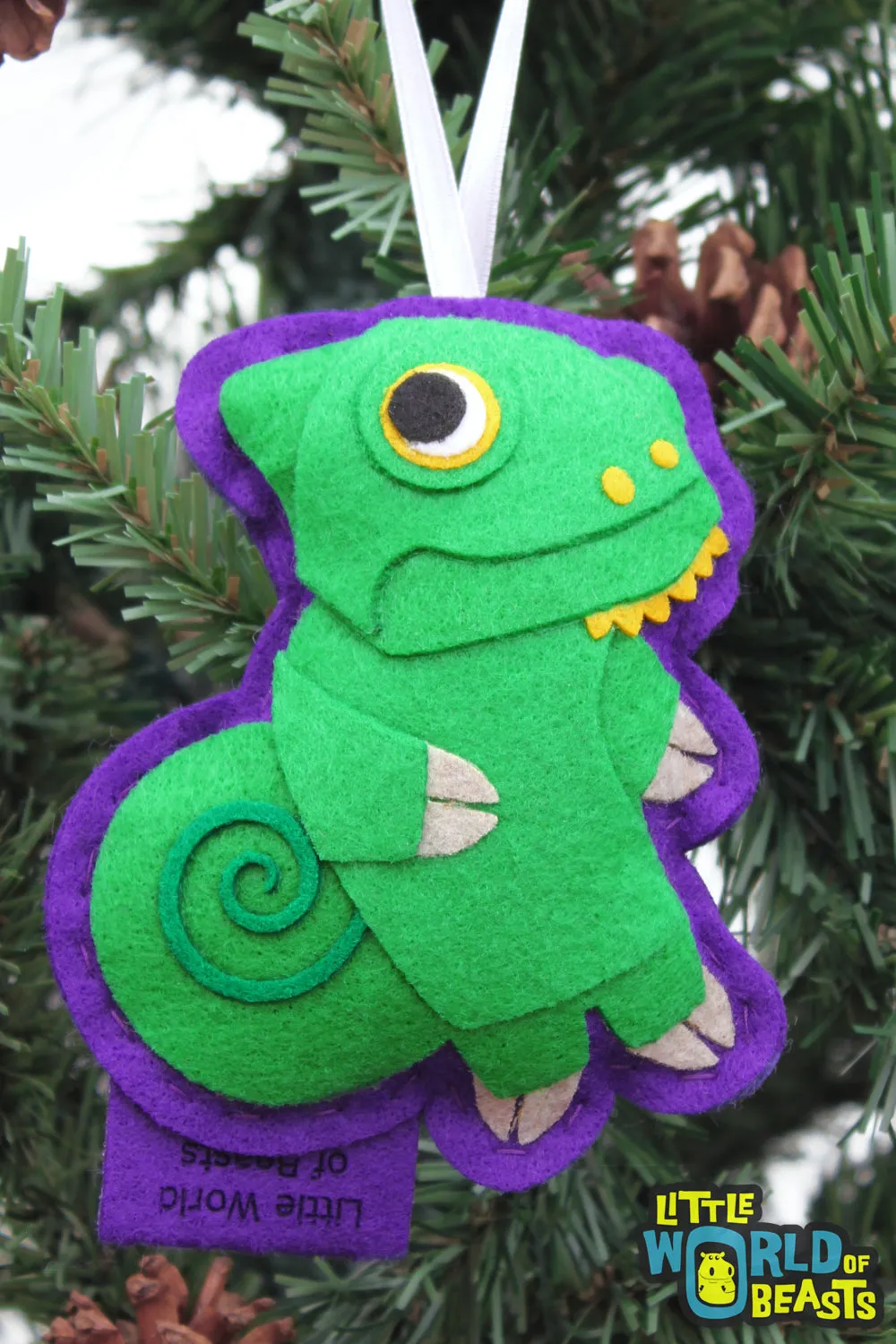 Personalized Clover the Veiled Chameleon Ornament