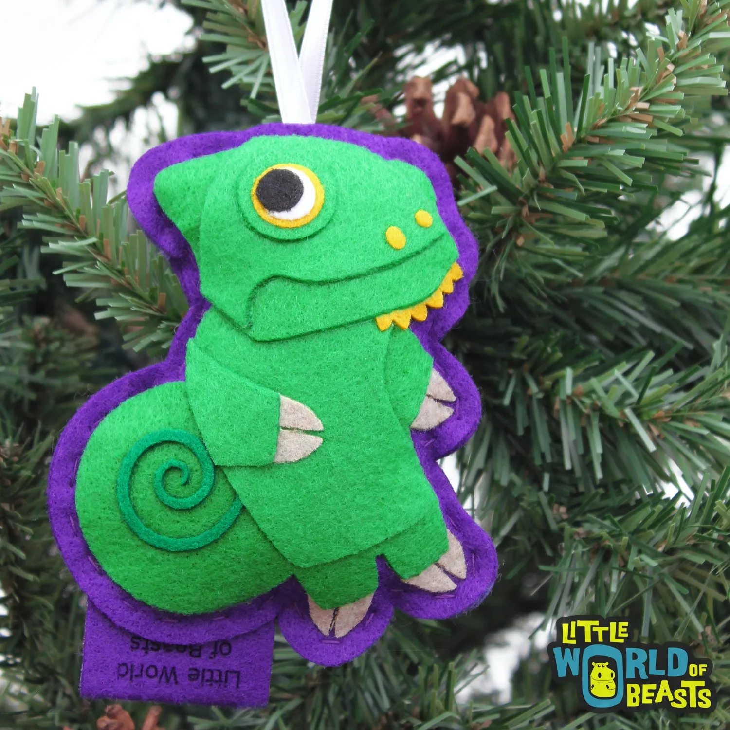Personalized Clover the Veiled Chameleon Ornament