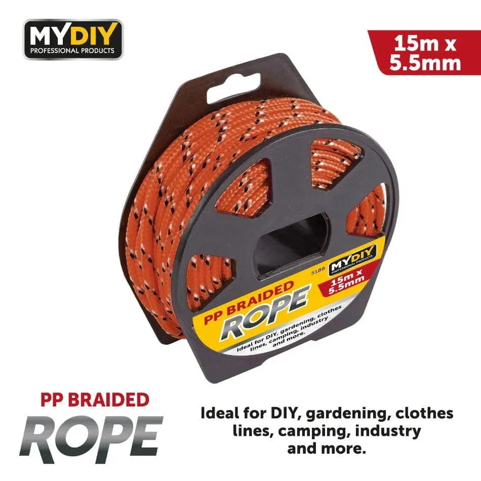 PP Braided Rope (Polypropylene) Multipurpose Camping DIY Gardening Clothes Lines