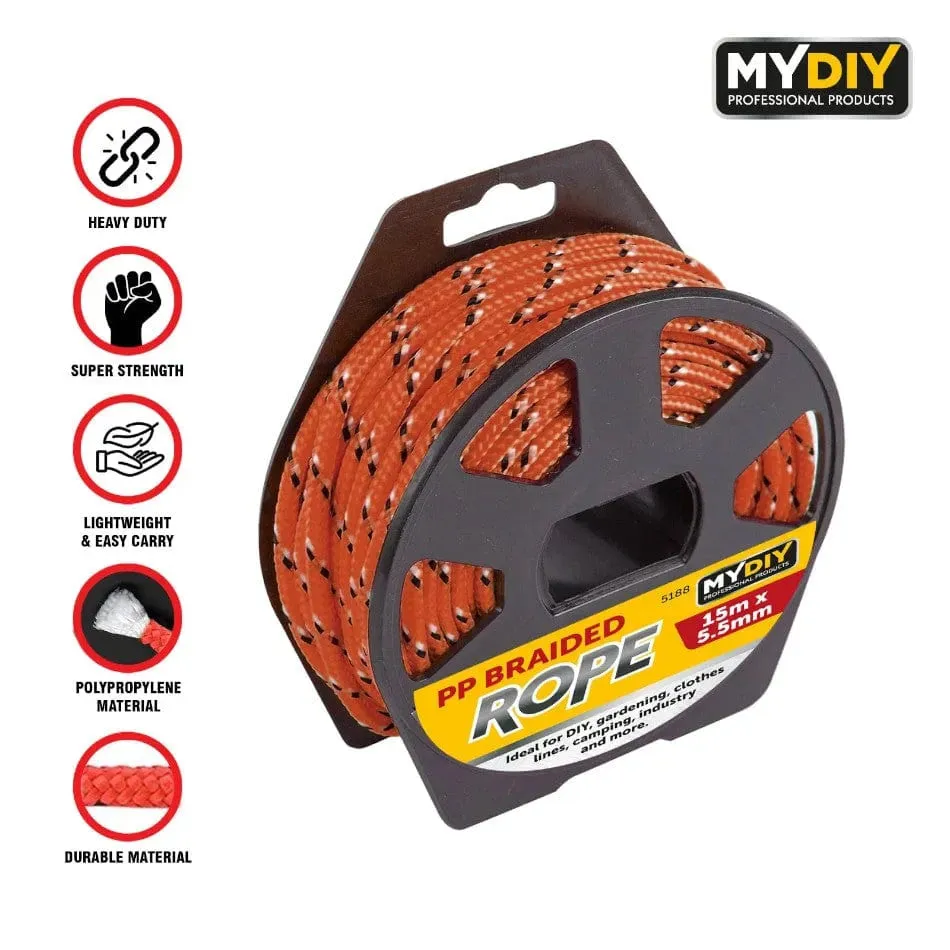 PP Braided Rope (Polypropylene) Multipurpose Camping DIY Gardening Clothes Lines