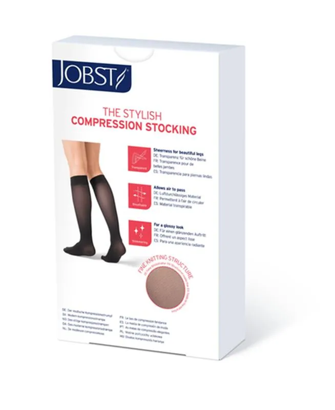 PR/1 JOBST ULTRASHEER WOMEN, KNEE HIGH PETITE, 30-40MMHG, XL, CLASSIC BLACK, CLOSED TOE