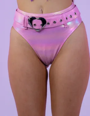 Pretty in Pink Belted Shorts