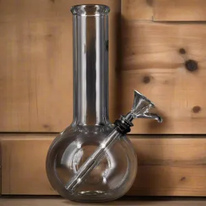 "Bubble Boy" 8 Inch Clear Glass Basic Water Pipe
