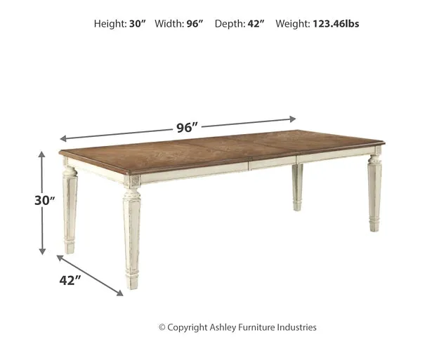 Realyn Dining Table and 4 Chairs