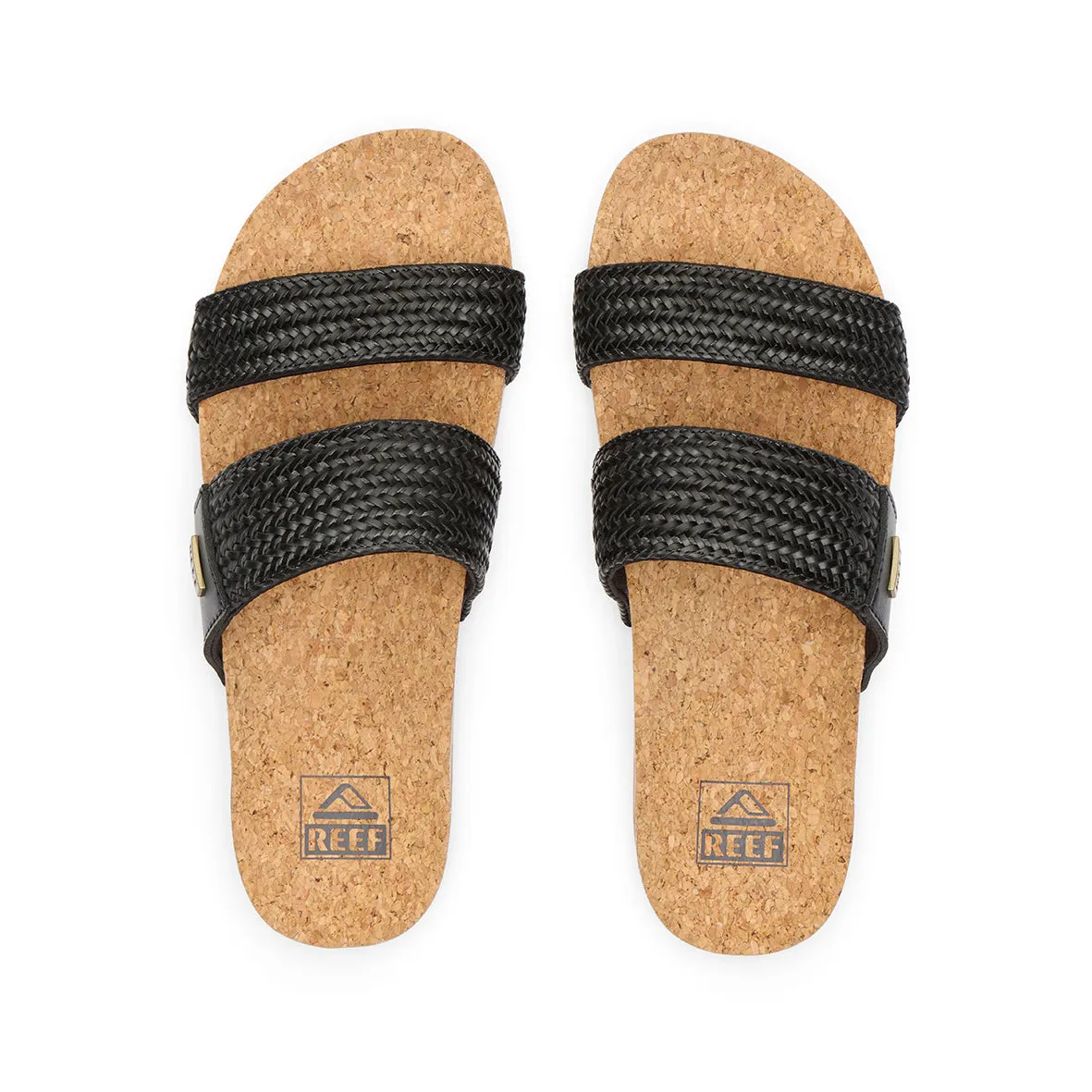 REEF Vista Braid 2 sandals - Womens - Black/Tan