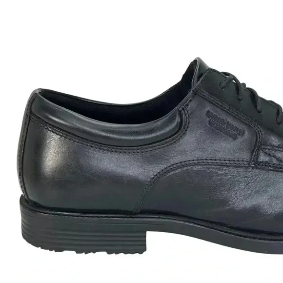 Rockport Essential Black Leather Cushioned Mens Oxfords Size 7M