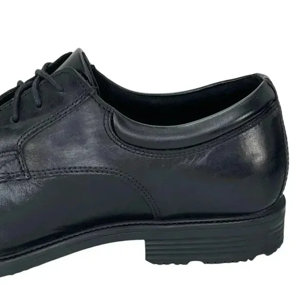 Rockport Essential Black Leather Cushioned Mens Oxfords Size 7M