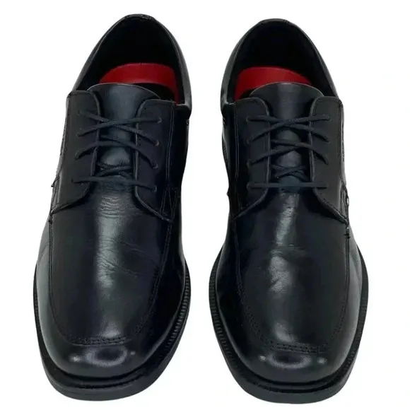 Rockport Essential Black Leather Cushioned Mens Oxfords Size 7M