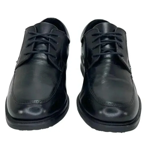 Rockport Essential Black Leather Cushioned Mens Oxfords Size 7M