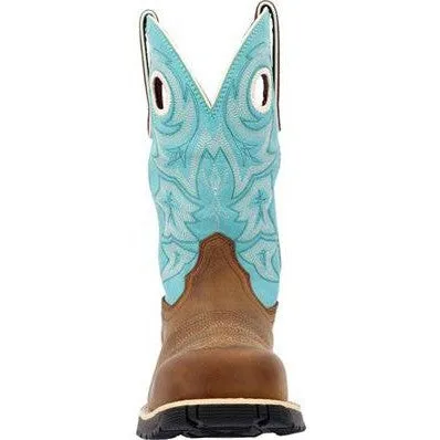Rocky Women's Rosemary 11" Comp Toe WP Western Boot -Brown- RKW0412