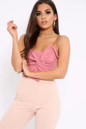 Rose Bow Extreme Crop Top - Rossi