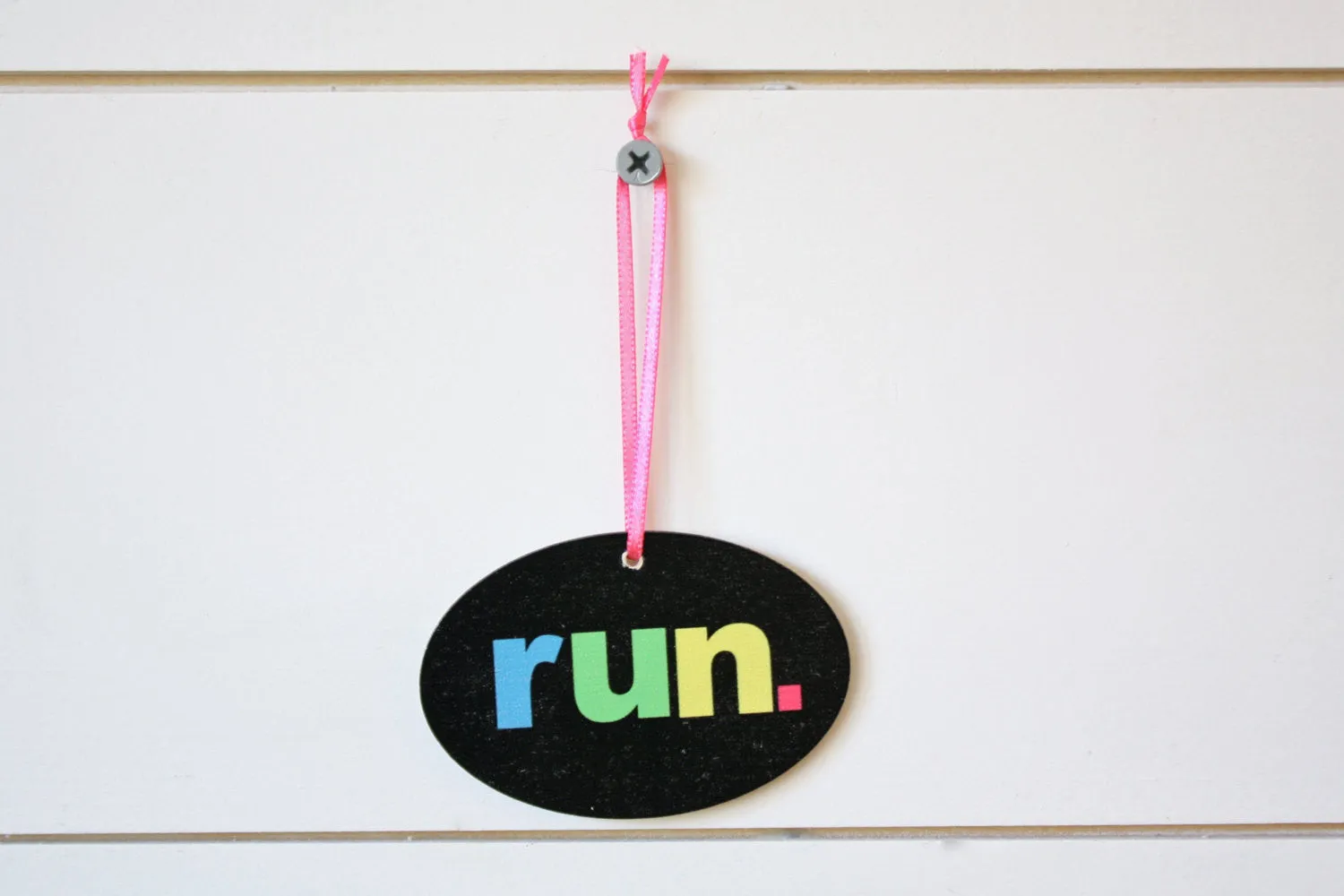 Run. Christmas Ornament  - Colorful and perfect for the holidays!  Makes a great gift for running buddies too!