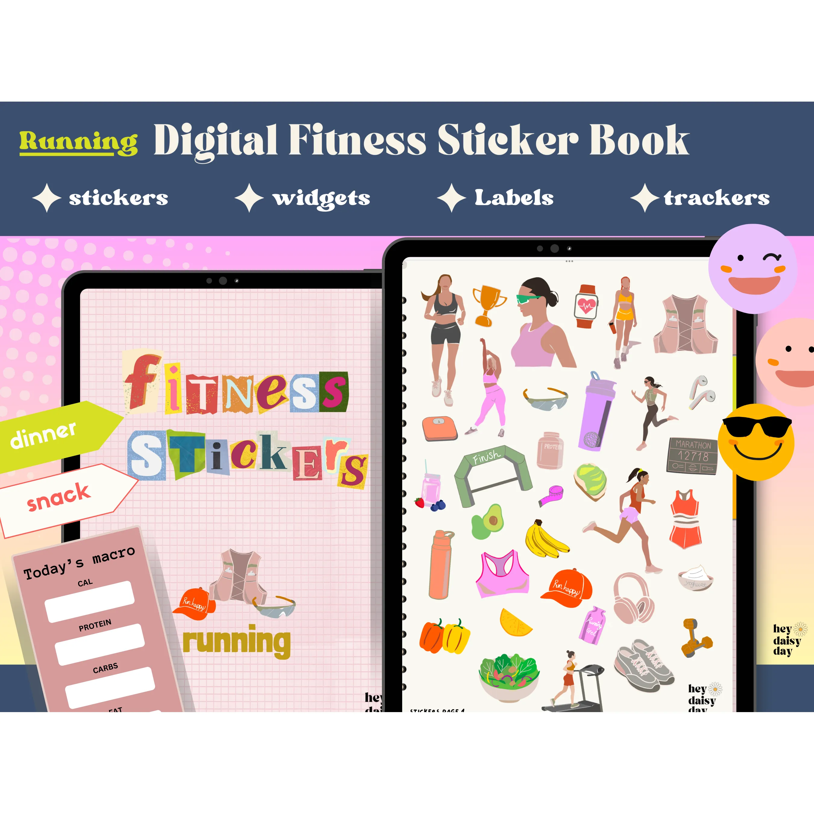 Running Fitness Digital Stickers