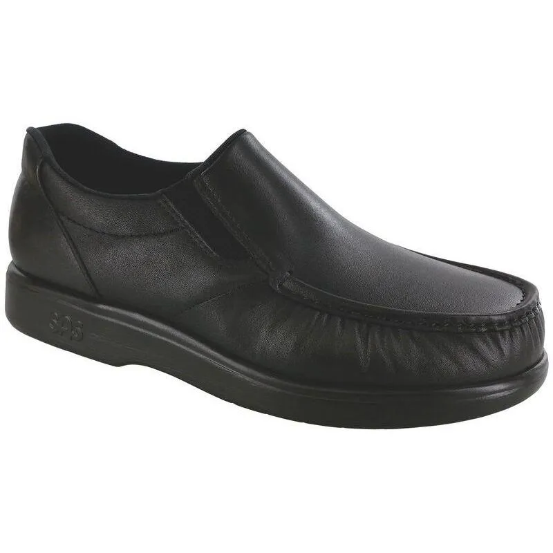 SAS Men's Side Gore Orthopedic Black Smooth Leather Walking Shoe