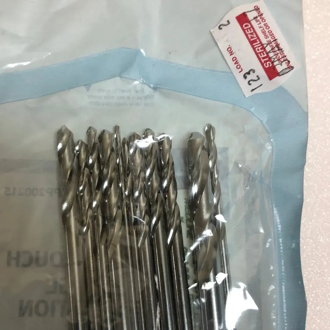 Set of 11 Stainless Steel Orthopedic Drill Bits