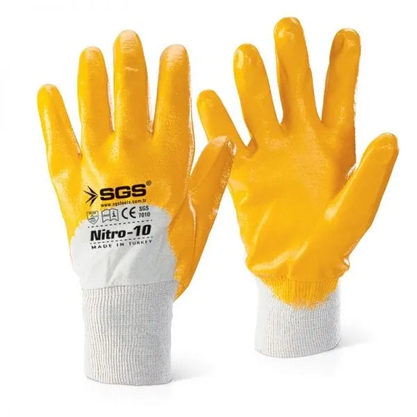 SGS Nitrile Coated Polyester Gloves Nitro-10 - SGS7010