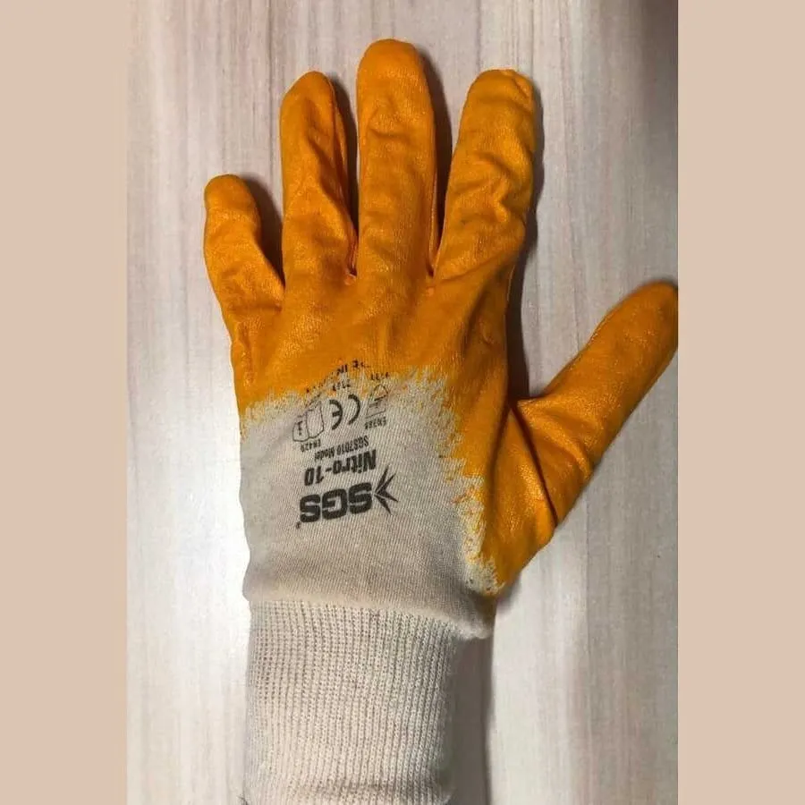 SGS Nitrile Coated Polyester Gloves Nitro-10 - SGS7010