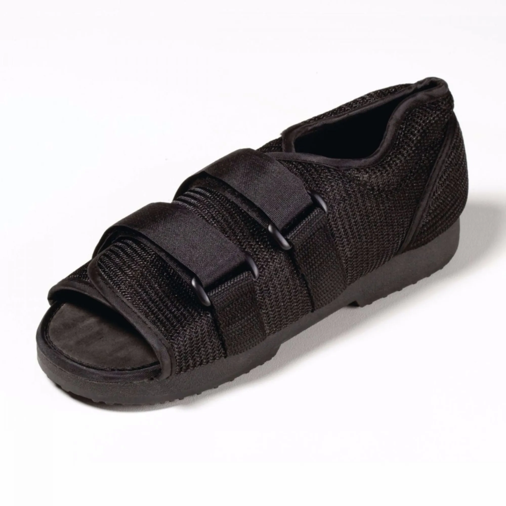 Shoe Post Op Men’s Roylan Black Open Toe Hook & Loop by Performance Health