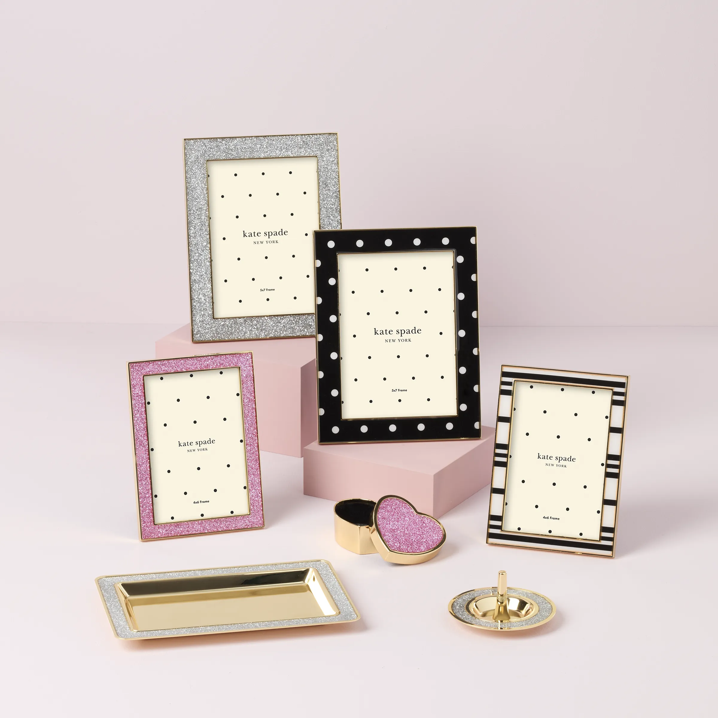 Sitting Pretty Silver Glitter Catch All Tray