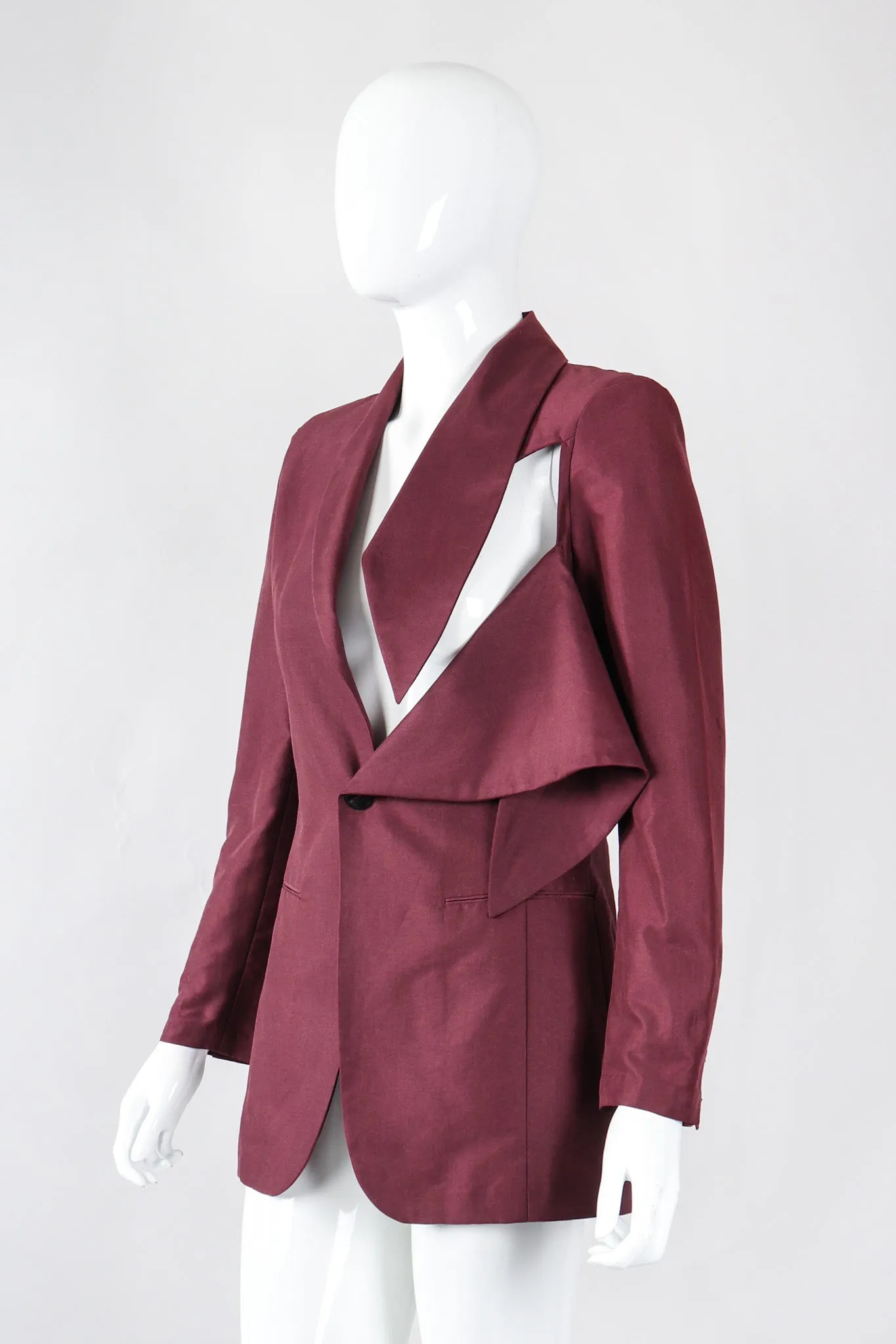 Slashed Cutout Tie Jacket