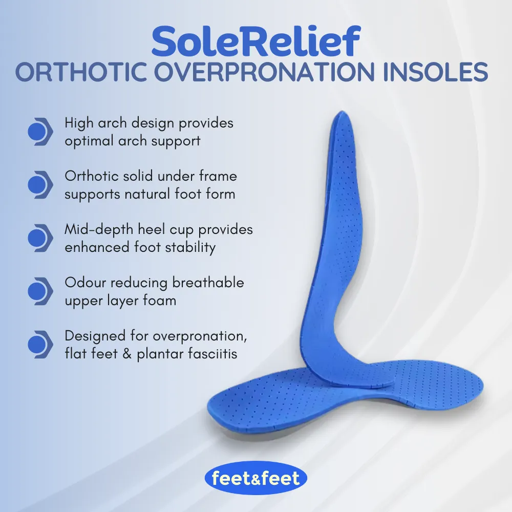 SoleRelief Orthotic Overpronation Insoles