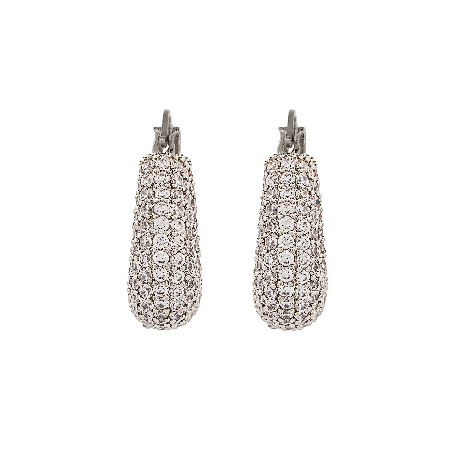 Sparkly Diamond Silver Fashion Earrings