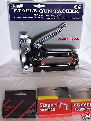 STAPLE GUN HEAVY DUTY-WITH 3000 STAPLES - BRAND NEW.