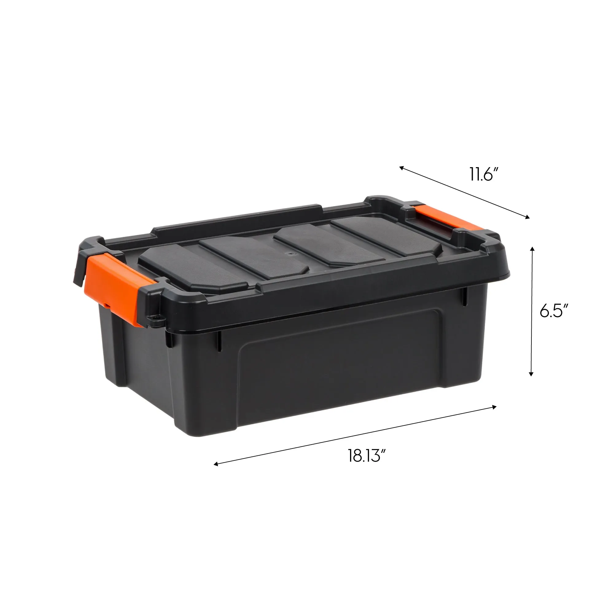 Storage Box 12 Qt. Heavy Duty Outdoor Camping Fishing Container Plastic Black