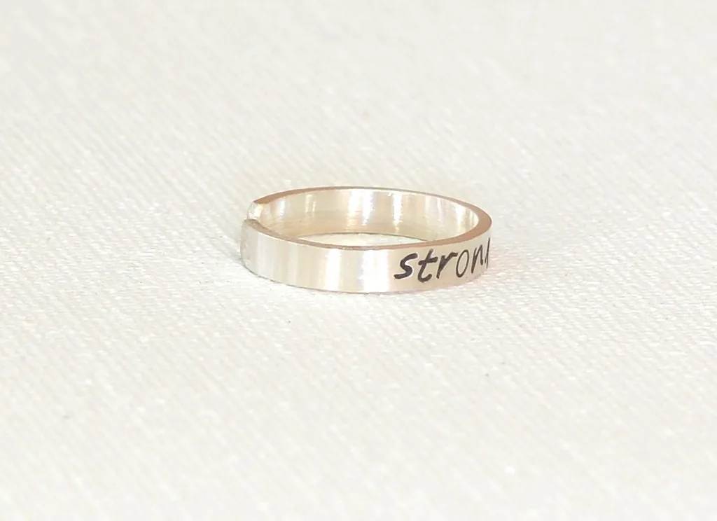 Strong Bit@h Sterling Silver Toe Ring