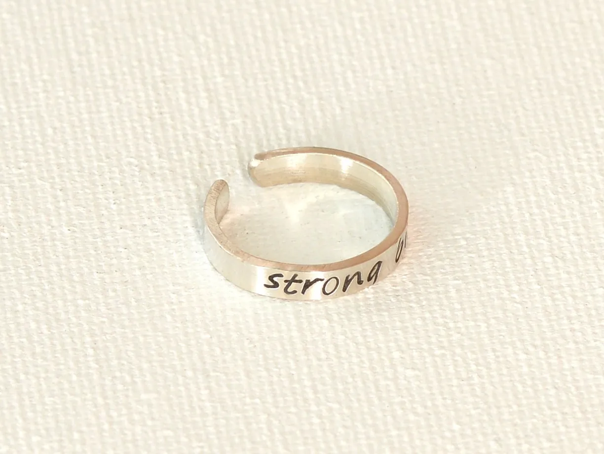 Strong Bit@h Sterling Silver Toe Ring