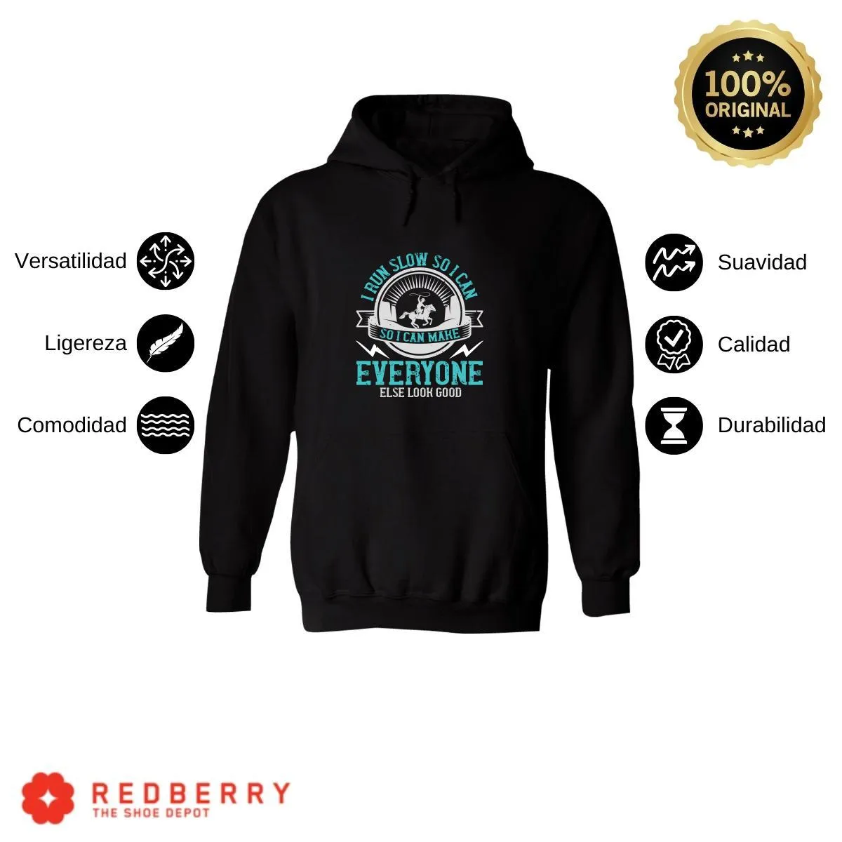 Sudadera Hombre  Hoodie Running Correr Maratón 013