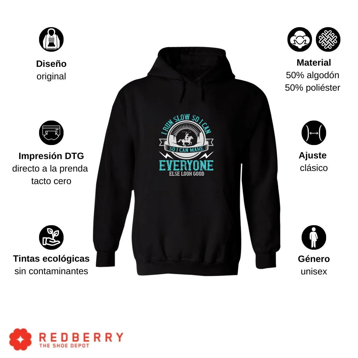 Sudadera Hombre  Hoodie Running Correr Maratón 013