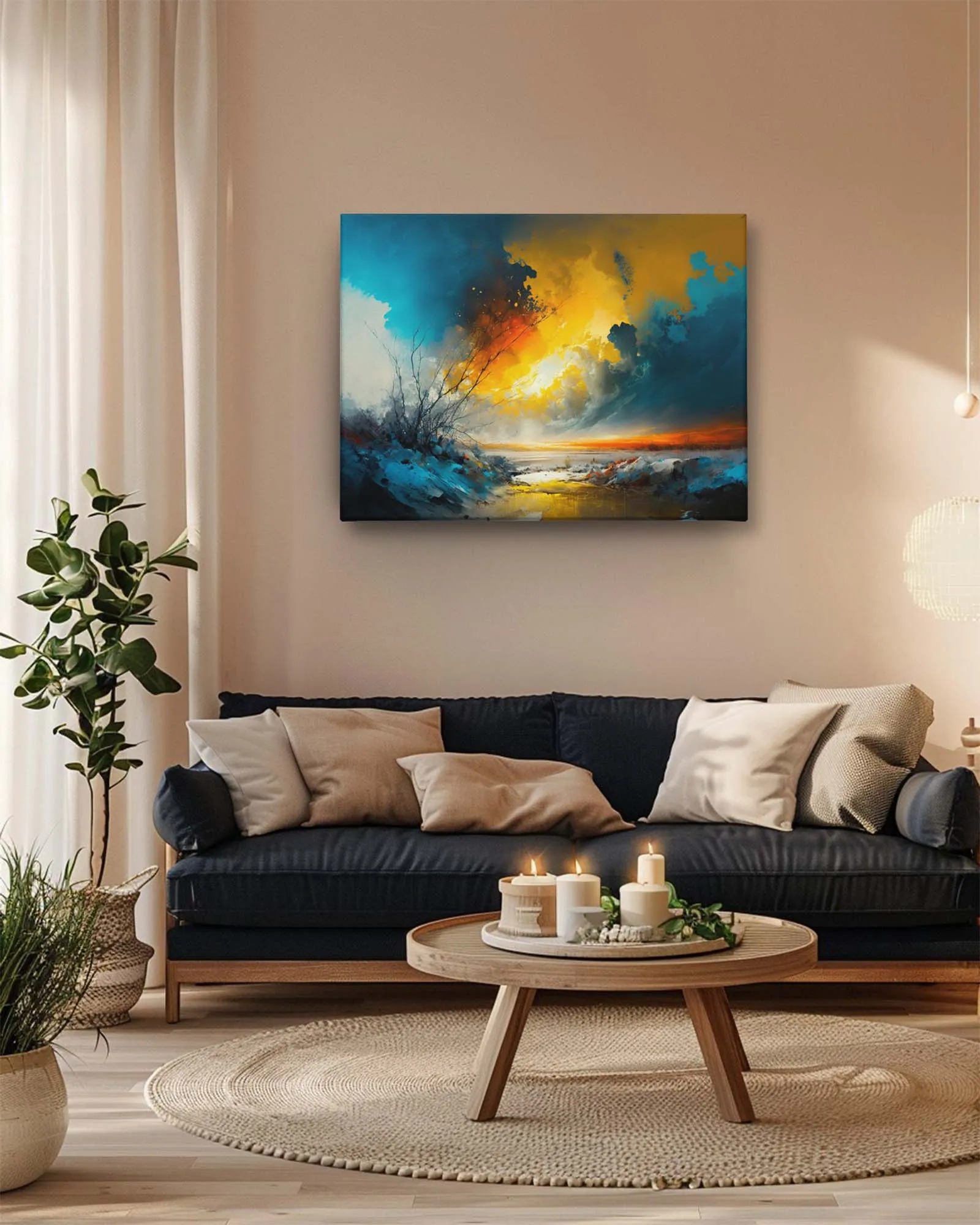 Sunset Mirage modern canvas art