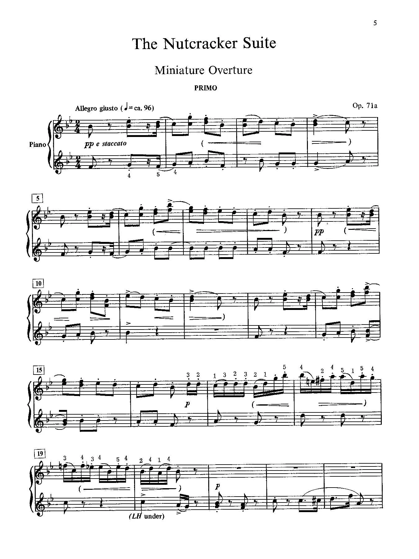 Tchaikovsky: The Nutcracker Suite for Piano Duet
