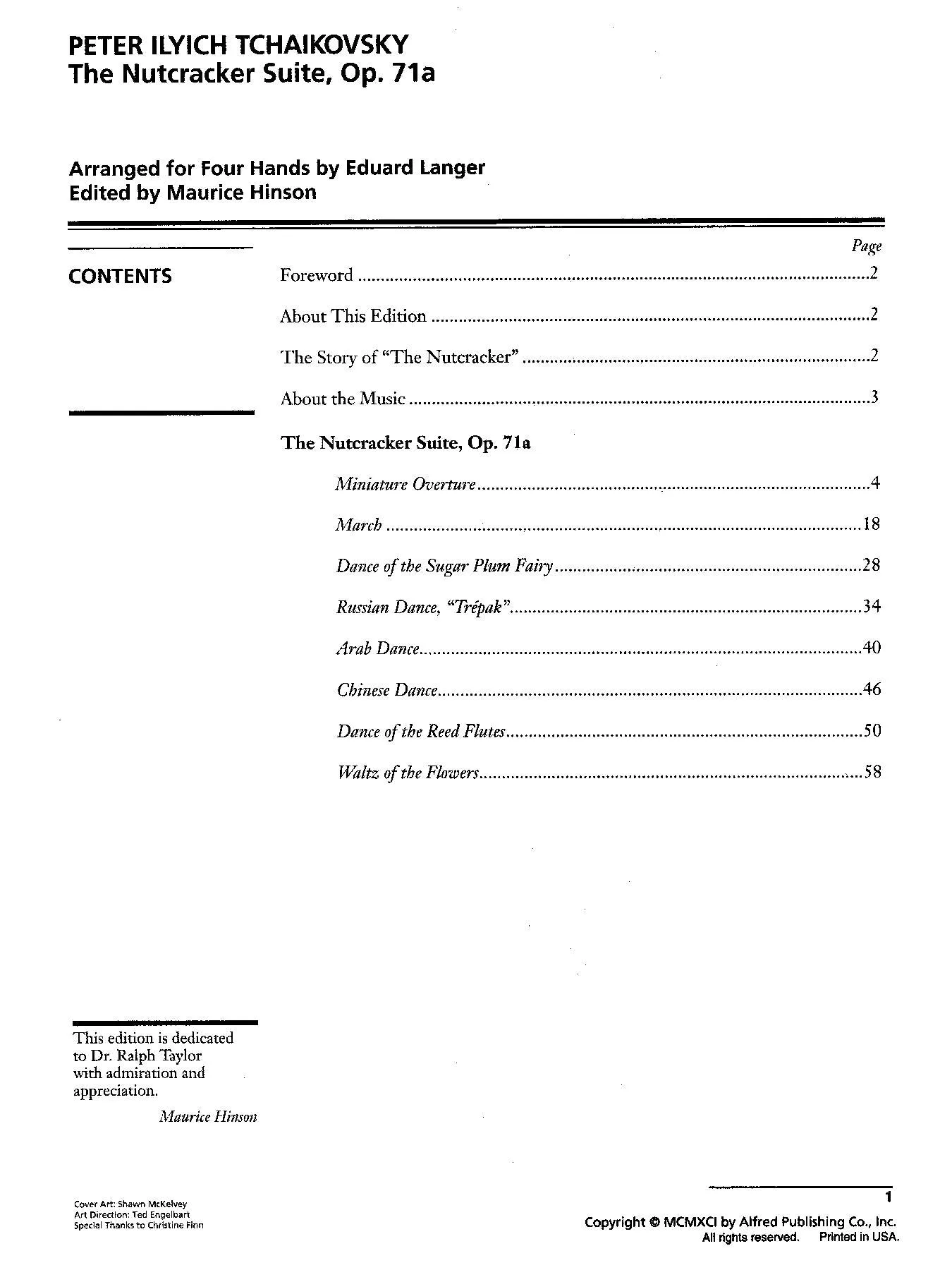 Tchaikovsky: The Nutcracker Suite for Piano Duet