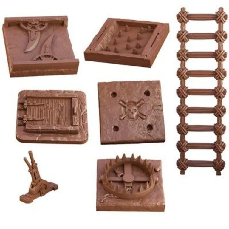 Terrain Crate Environment Miniatures Dungeon Traps 7 pcs