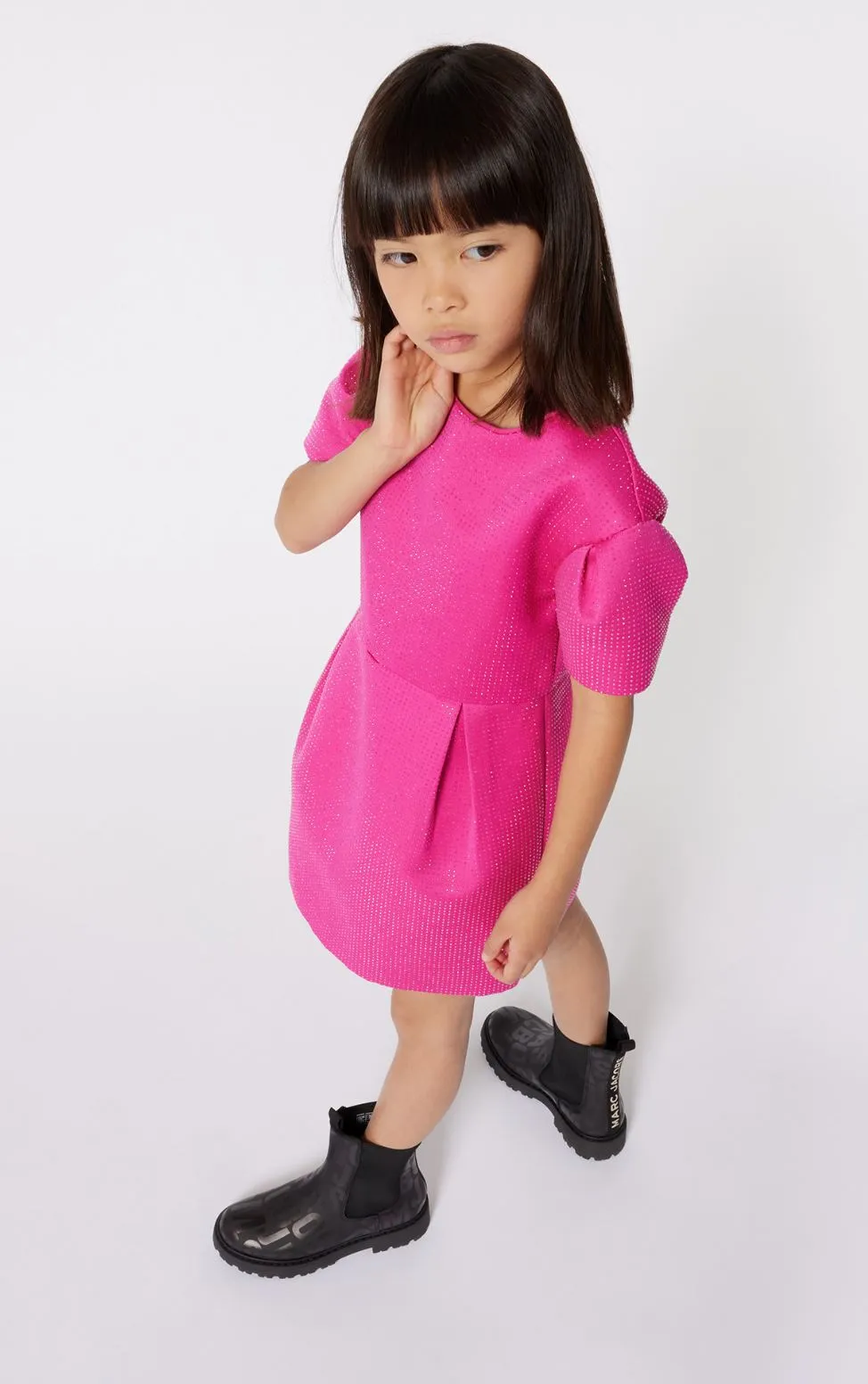 The Marc Jacobs Satin Dress With Tonal Rhinestones