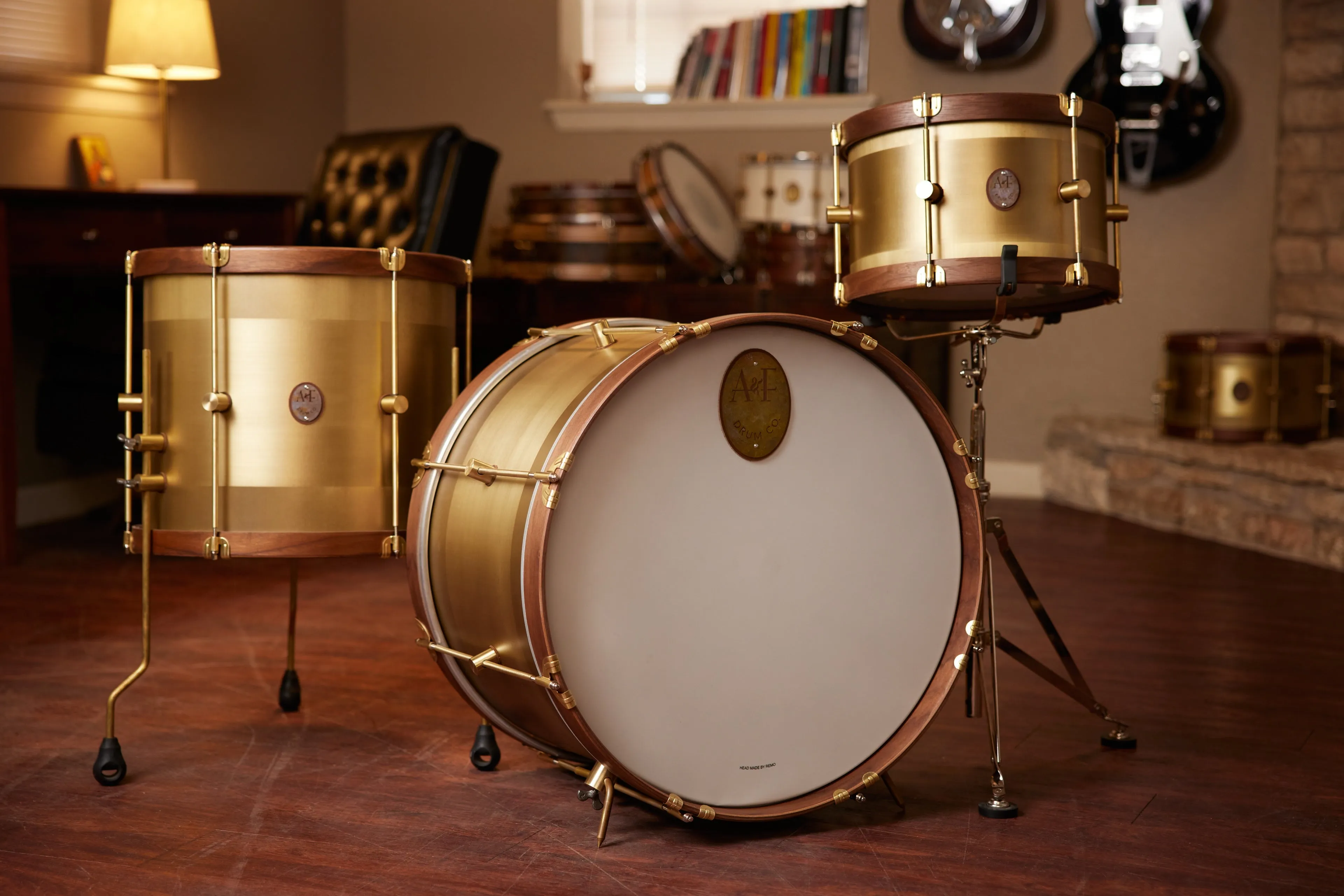 The Royal Two-Tone Brass Bass Drum