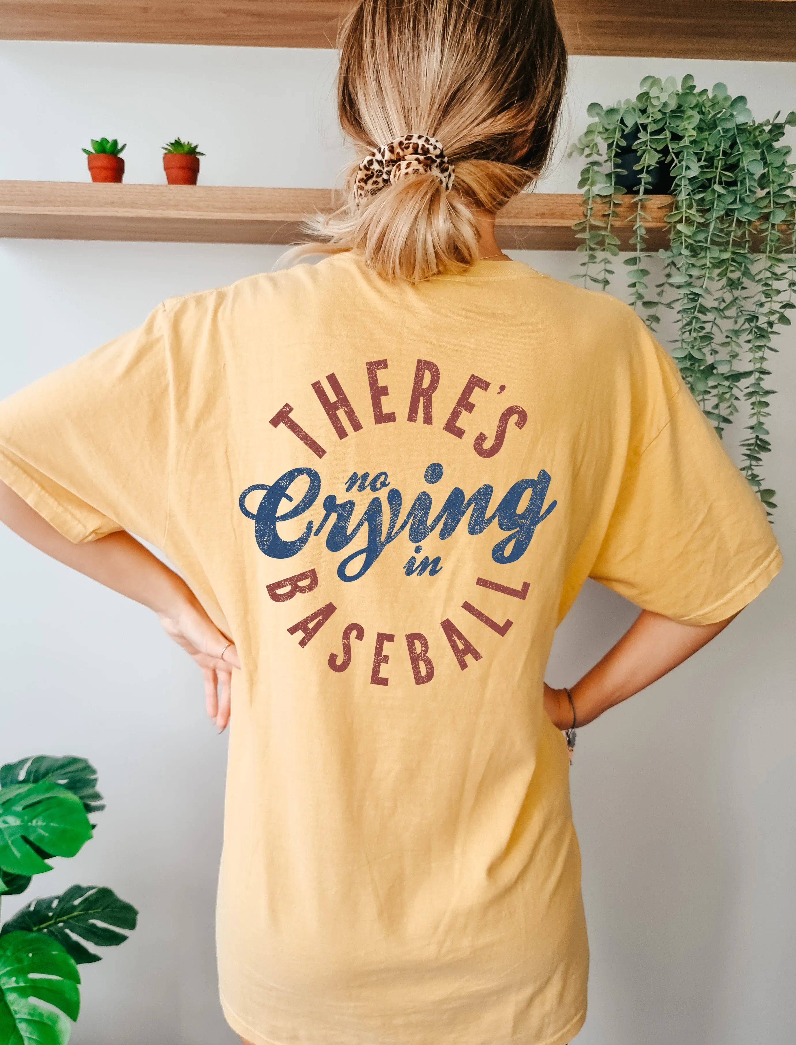 There's No Crying in Baseball - Comfort Colors Adult Tee | Back Design